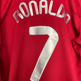 2007/09 MANCHESTER UNITED RONALDO #7 L/S C/L HOME SHIRT (L) NIKE