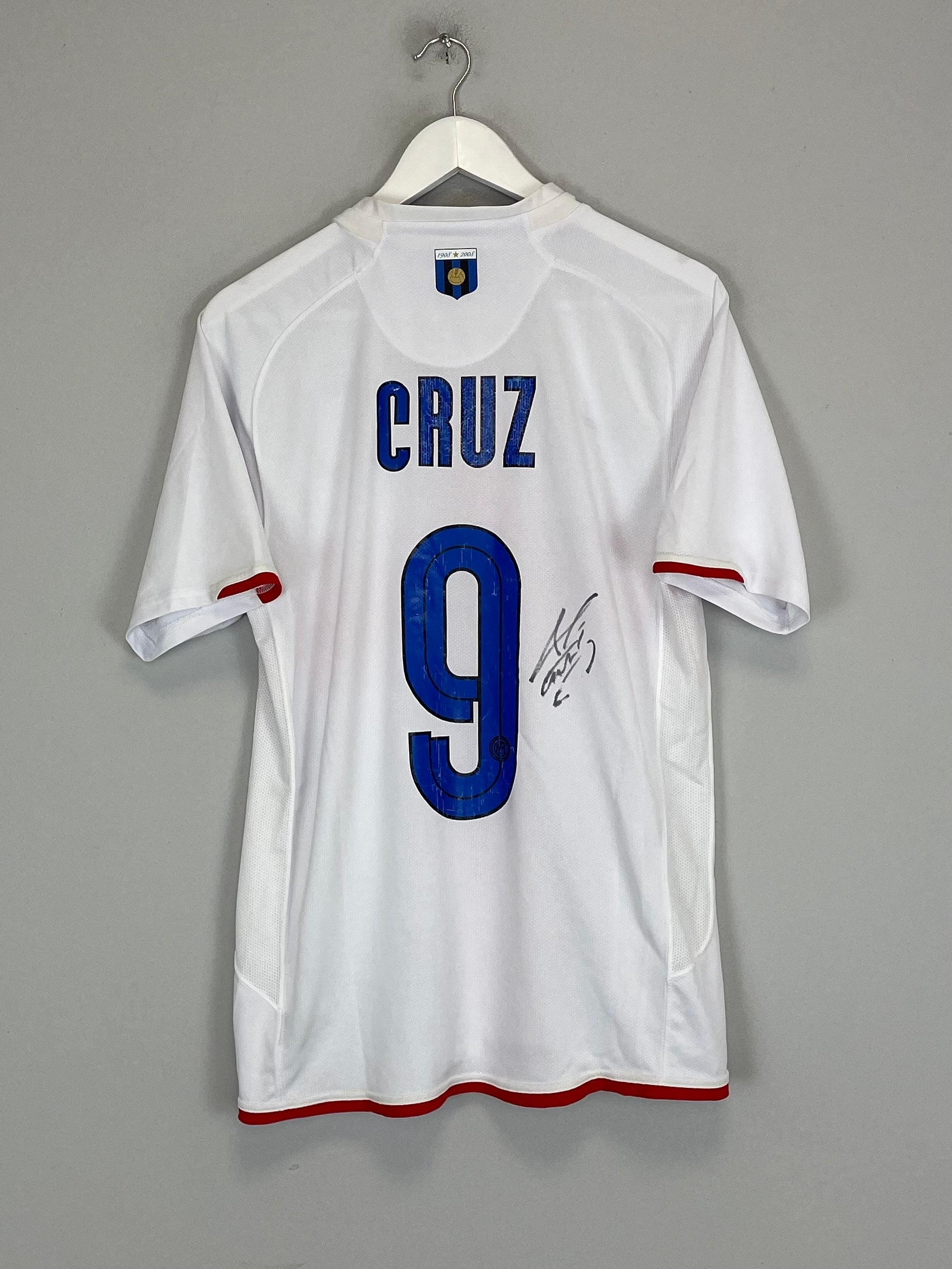 2007/08 INTER MILAN CRUZ #9 *SIGNED* AWAY SHIRT (M) NIKE