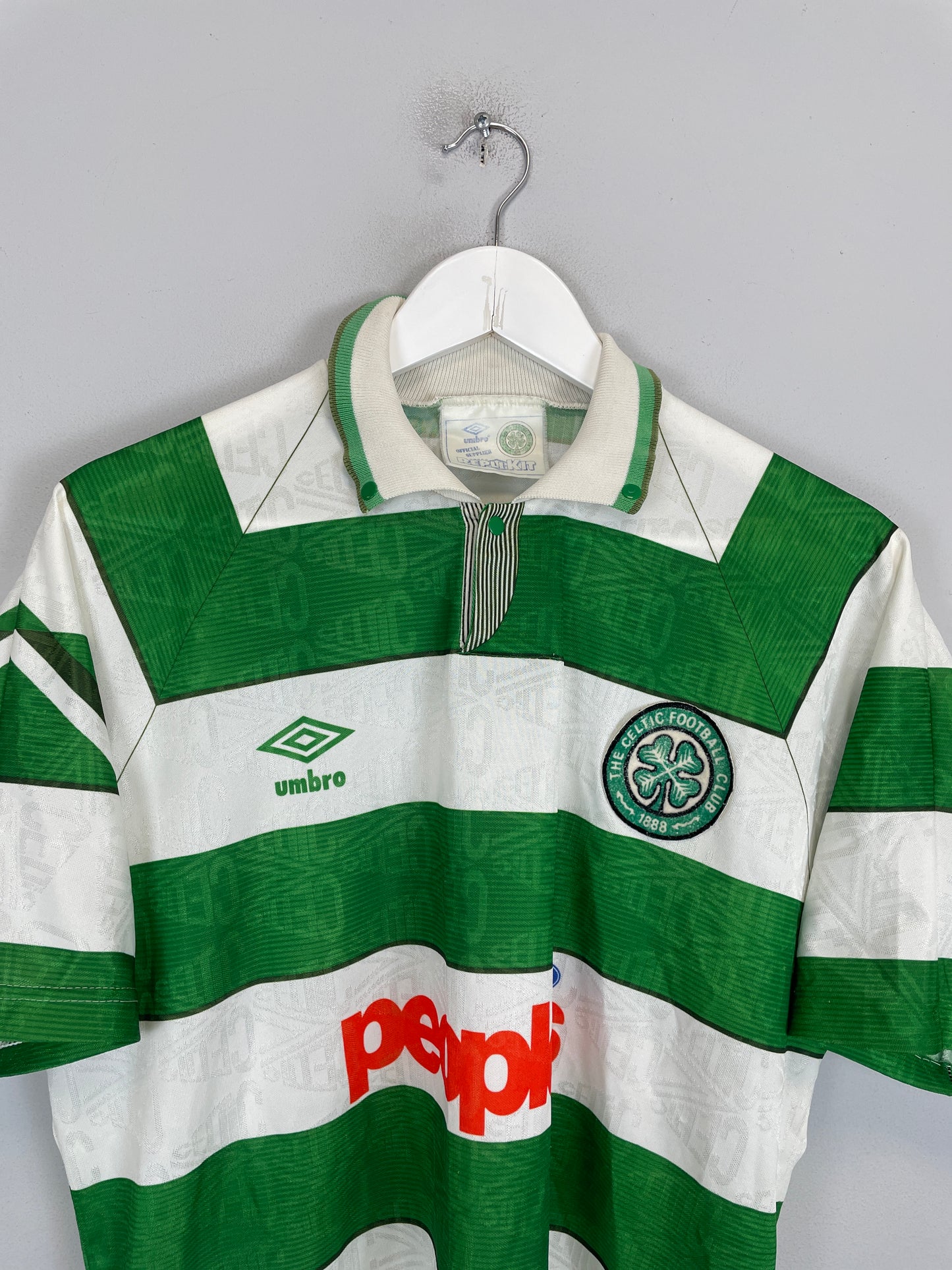 1991/92 CELTIC HOME SHIRT (M) UMBRO