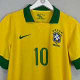 2013 BRAZIL NEYMAR JR #10 HOME SHIRT (M) NIKE