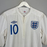 2010/11 ENGLAND ROONEY #10 HOME SHIRT (M) UMBRO