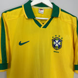 1997/98 BRAZIL RONALDO #9 HOME SHIRT (M) NIKE