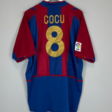 2002/03 BARCELONA COCU #8 HOME SHIRT (XL) NIKE