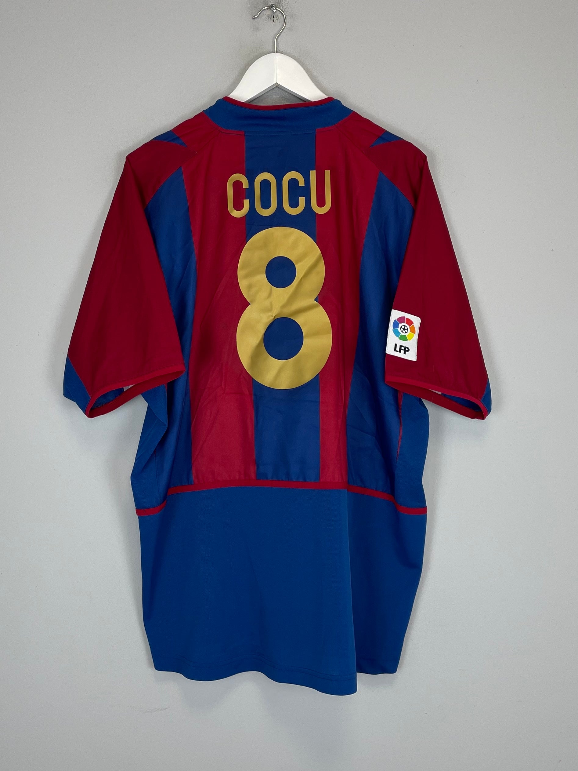 2002/03 BARCELONA COCU #8 HOME SHIRT (XL) NIKE