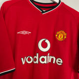 2000/02 MANCHESTER UNITED BECKHAM #7 HOME SHIRT (XL) UMBRO