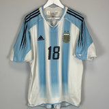 2004/05 ARGENTINA MESSI #18 HOME SHIRT (XL) ADIDAS