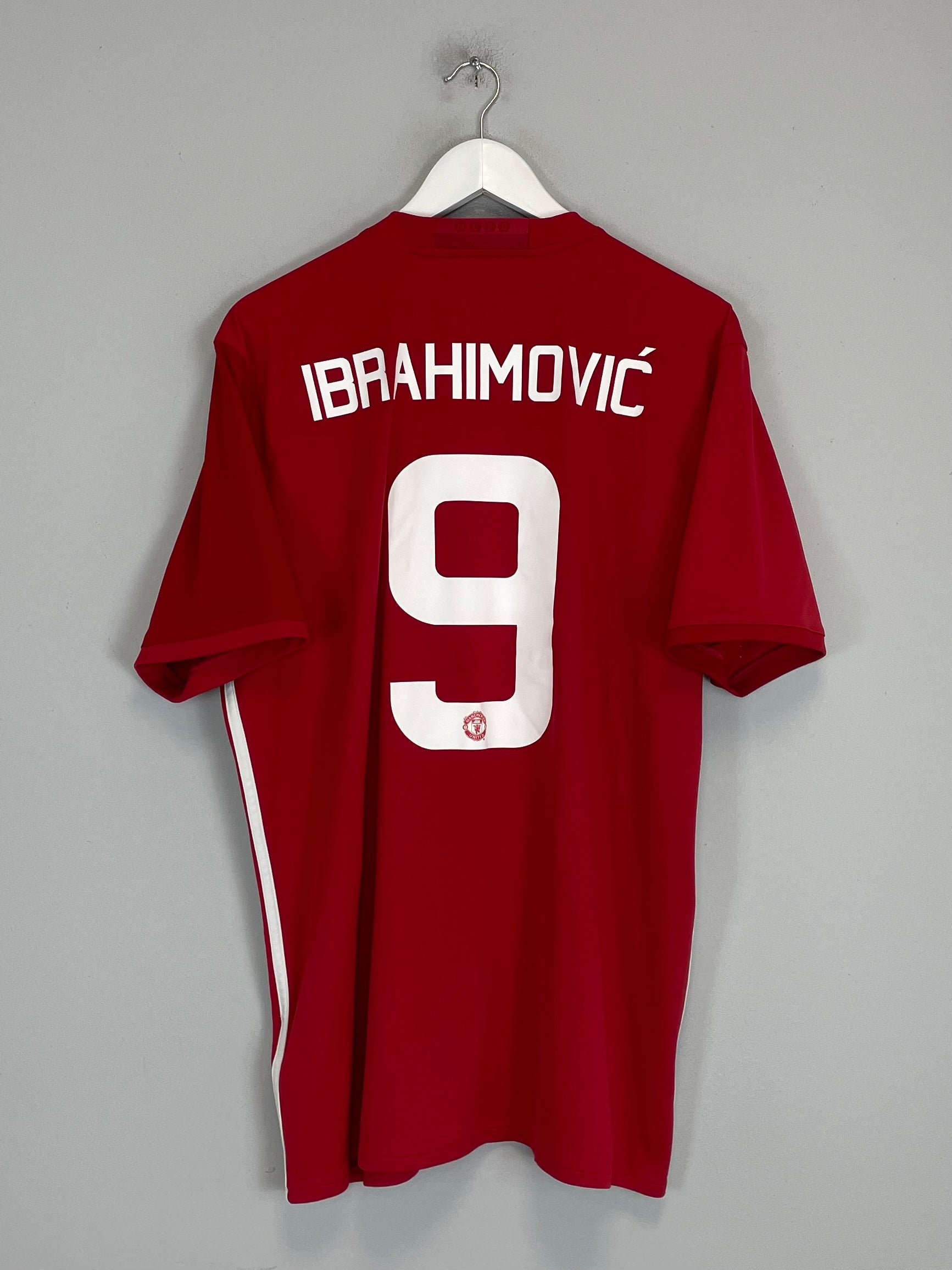 2016/17 MANCHESTER UNITED IBRAHIMOVIC #9 HOME SHIRT (XL) ADIDAS