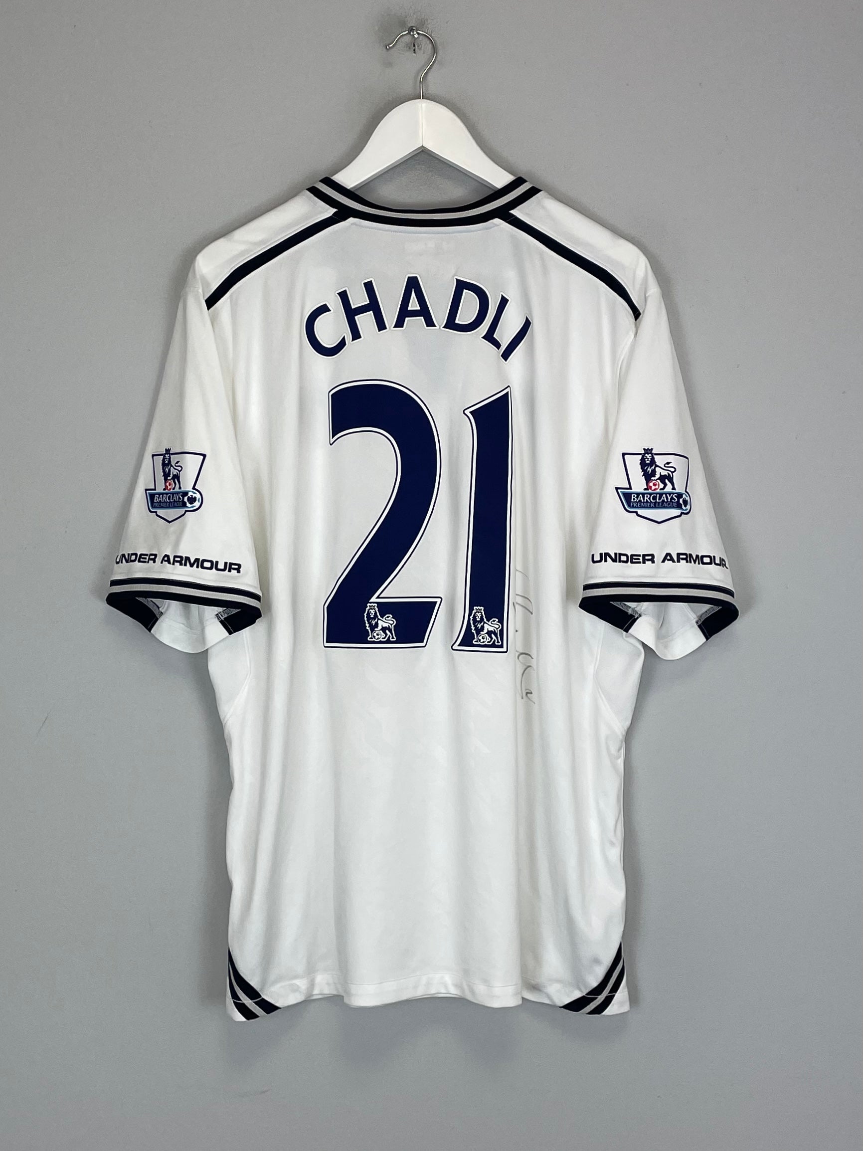 2013/14 TOTTENHAM CHADLI #21 *SIGNED* HOME SHIRT (XL) UNDER ARMOUR