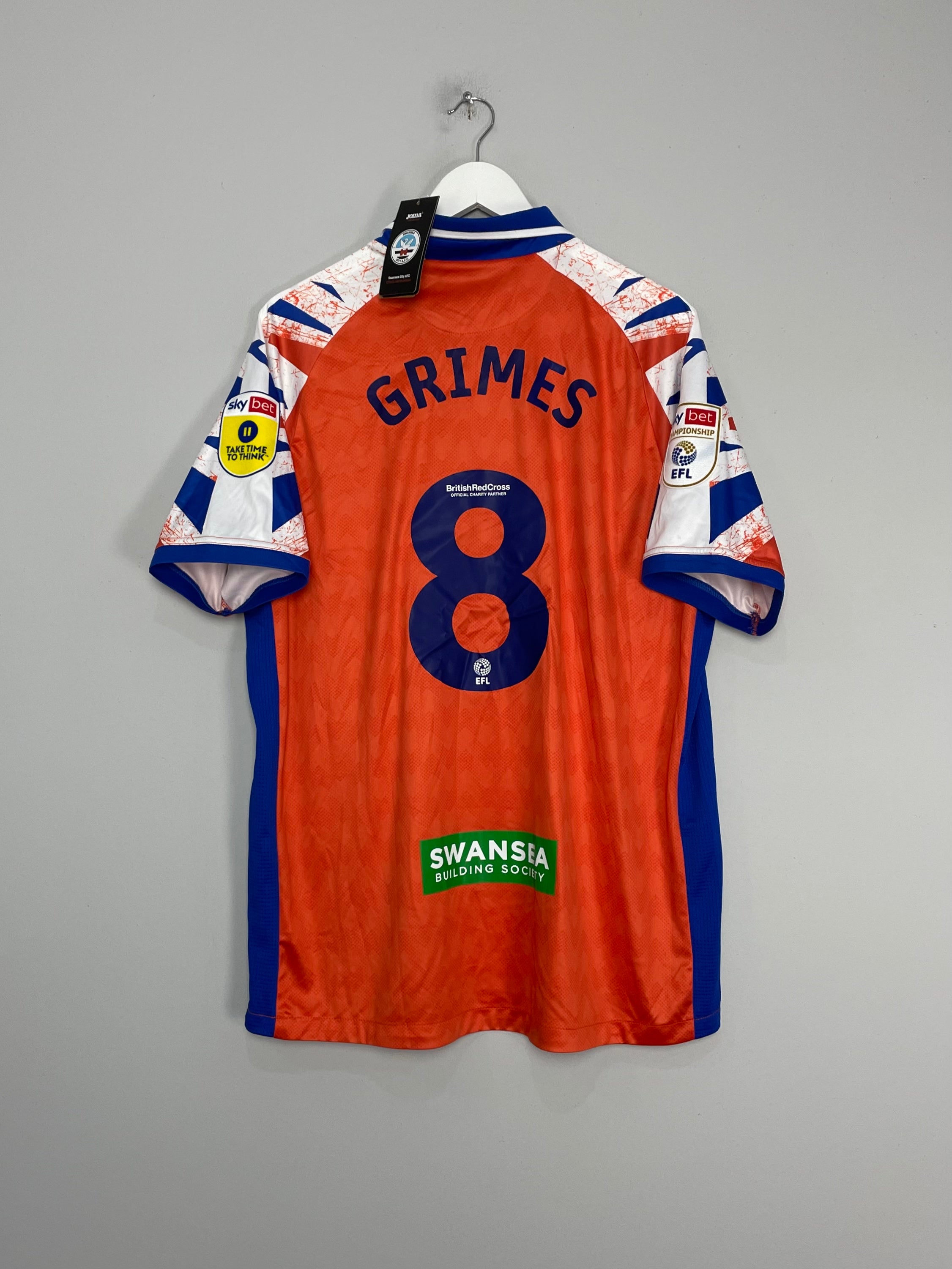 2022/23 SWANSEA GRIMES #8 *BNWT* AWAY SHIRT (XXL) JOMA