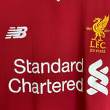 2017/18 LIVERPOOL SALAH #11 C/L *125 YEARS* HOME SHIRT (M) NEW BALANCE