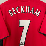 2002/04 MANCHESTER UNITED BECKHAM #7 HOME SHIRT (M) NIKE