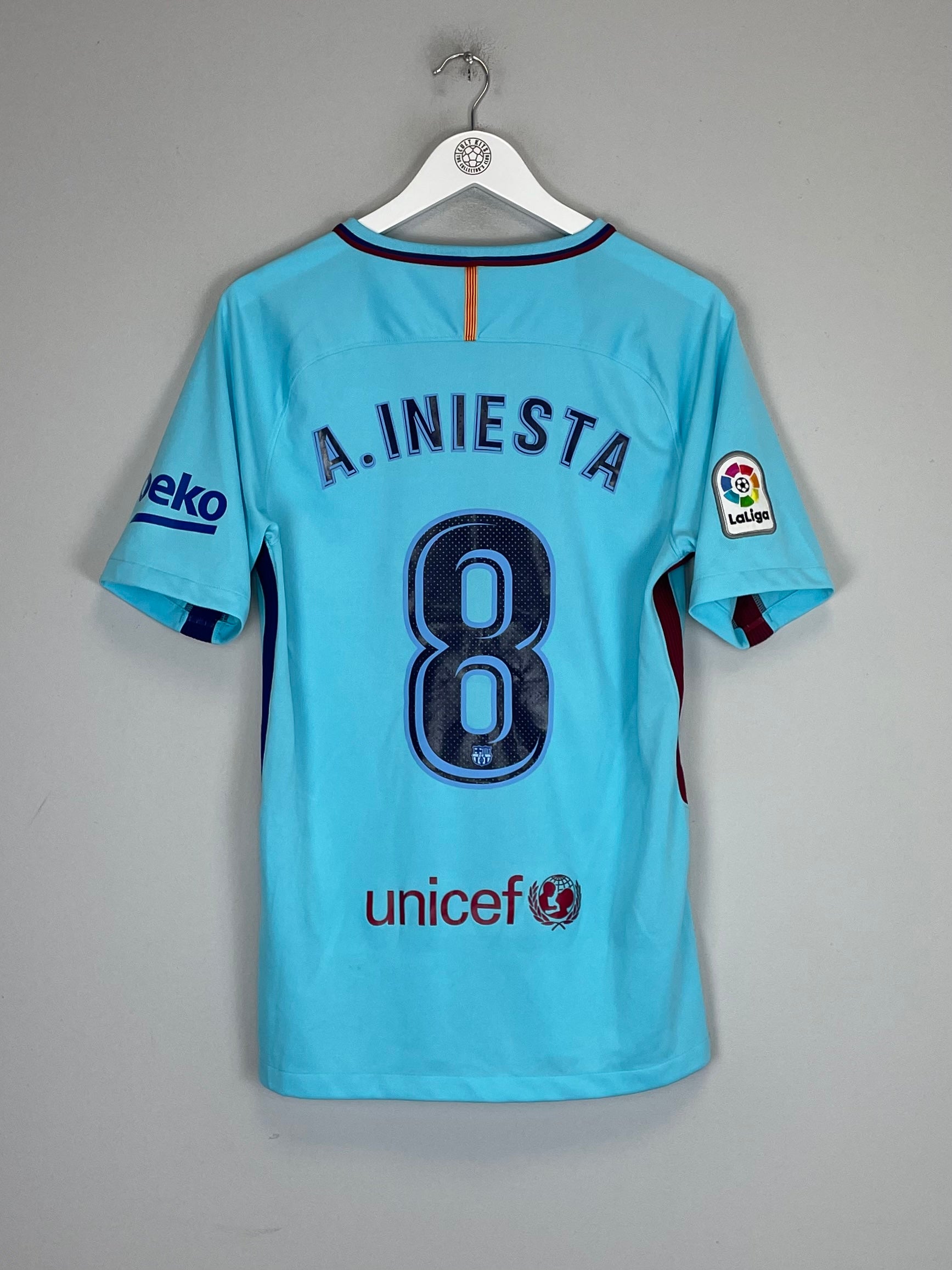 2017/18 BARCELONA INIESTA #8 AWAY SHIRT (S) NIKE