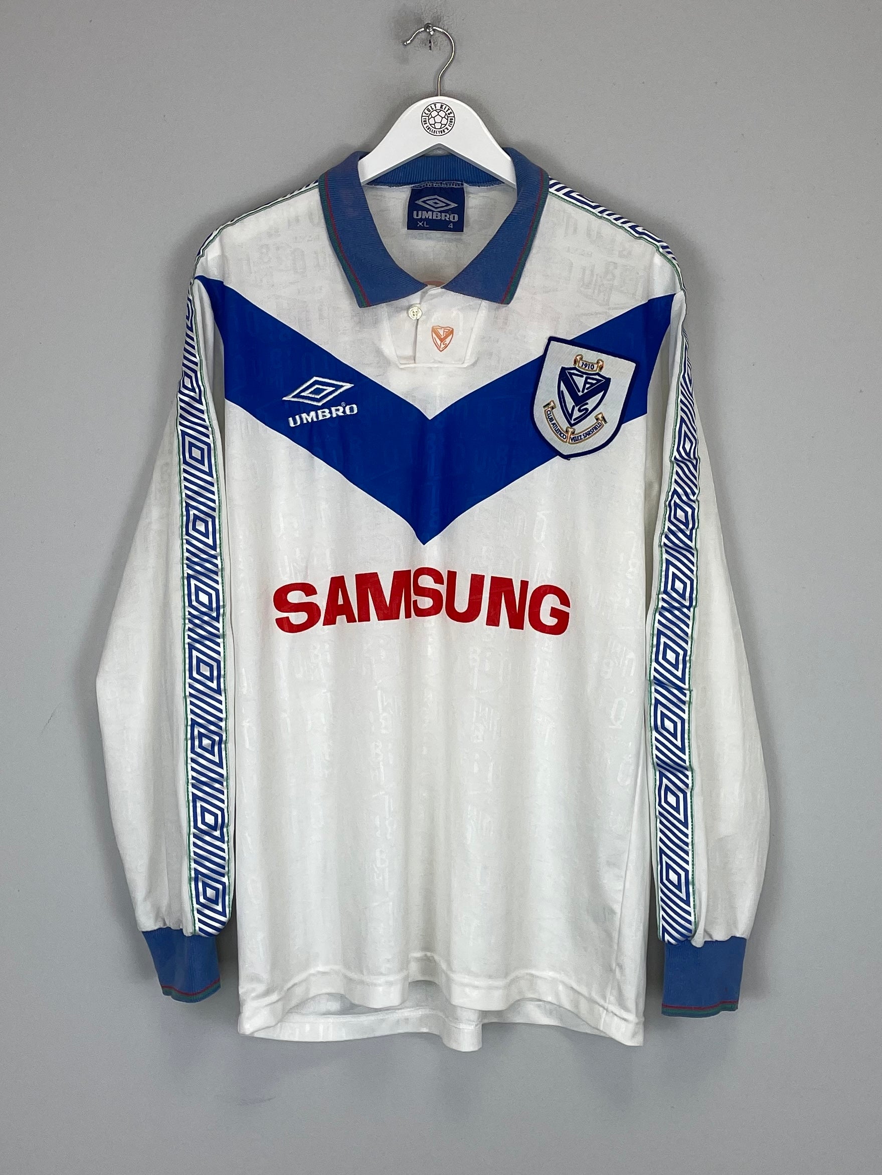 1994 VELEZ SARSFIELD L/S HOME SHIRT (XL) UMBRO