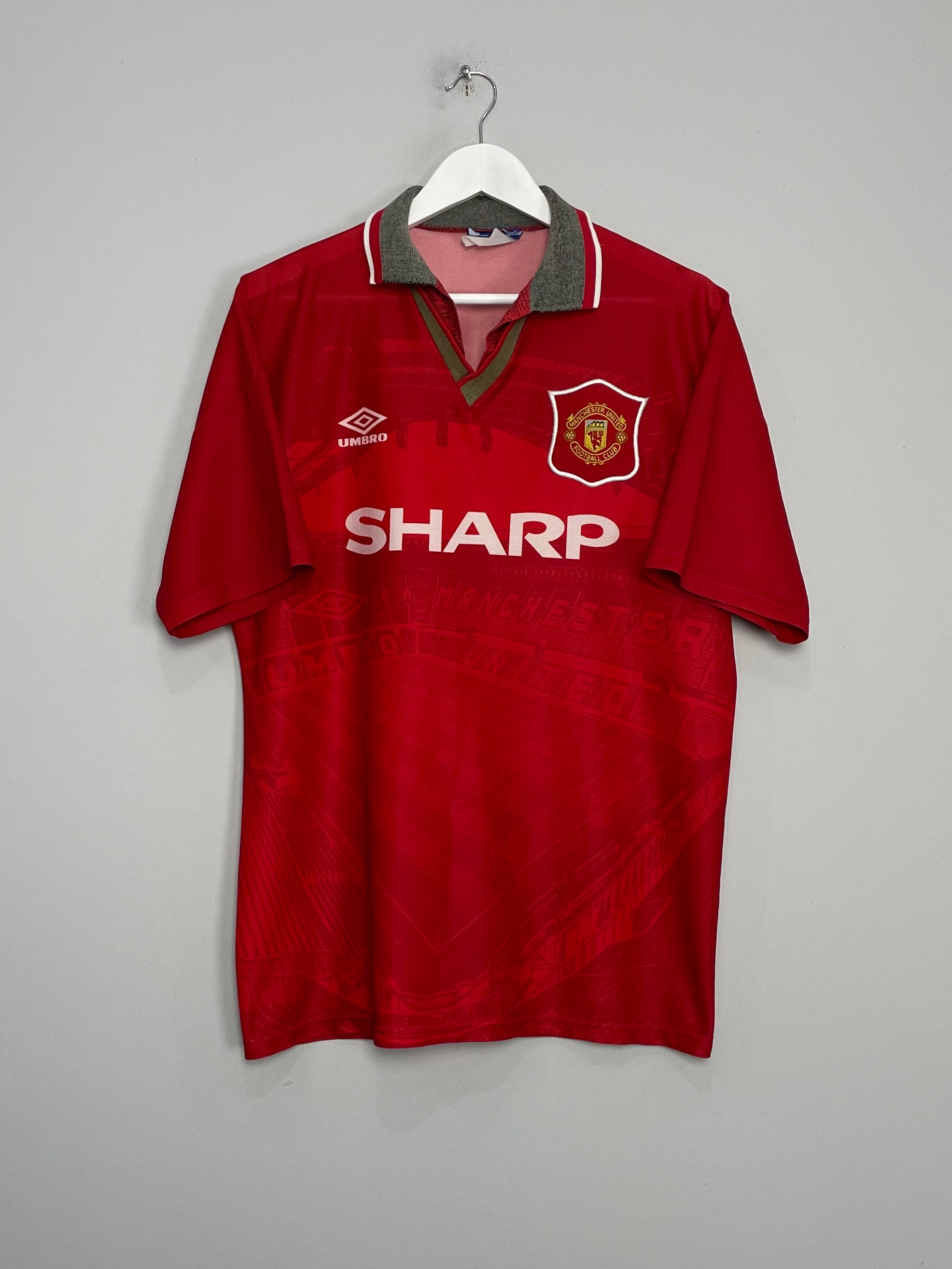 1994/96 MANCHESTER UNITED HOME SHIRT (M) UMBRO