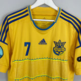 2012/14 UKRAINE SHEVCHENKO #7 HOME SHIRT (M) ADIDAS