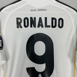 2009/10 REAL MADRID RONALDO #9 C/L HOME SHIRT (M) ADIDAS