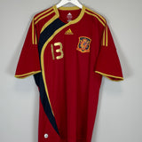 2009 SPAIN LLORENTE #13 CONFEDERATIONS CUP HOME SHIRT (XXL) ADIDAS