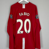 2007/08 MANCHESTER UNITED FABIO #21 L/S HOME SHIRT (XXL) NIKE