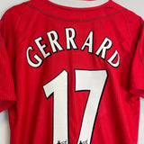 2002/04 LIVERPOOL GERRARD #17 HOME SHIRT (M) REEBOK