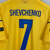 2012/14 UKRAINE SHEVCHENKO #7 HOME SHIRT (M) ADIDAS