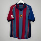 2001/02 BARCELONA XAVI #6 HOME SHIRT (L) NIKE