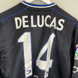 2001/03 ESPANYOL DELUCAS #14 L/S AWAY SHIRT (M) JOHN SMITH