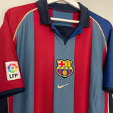 2001/02 BARCELONA XAVI #6 HOME SHIRT (L) NIKE