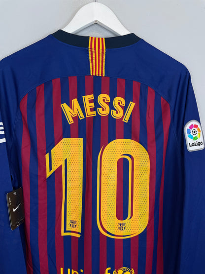 2018/19 BARCELONA MESSI #10 *BNWT* L/S HOME SHIRT (L) NIKE