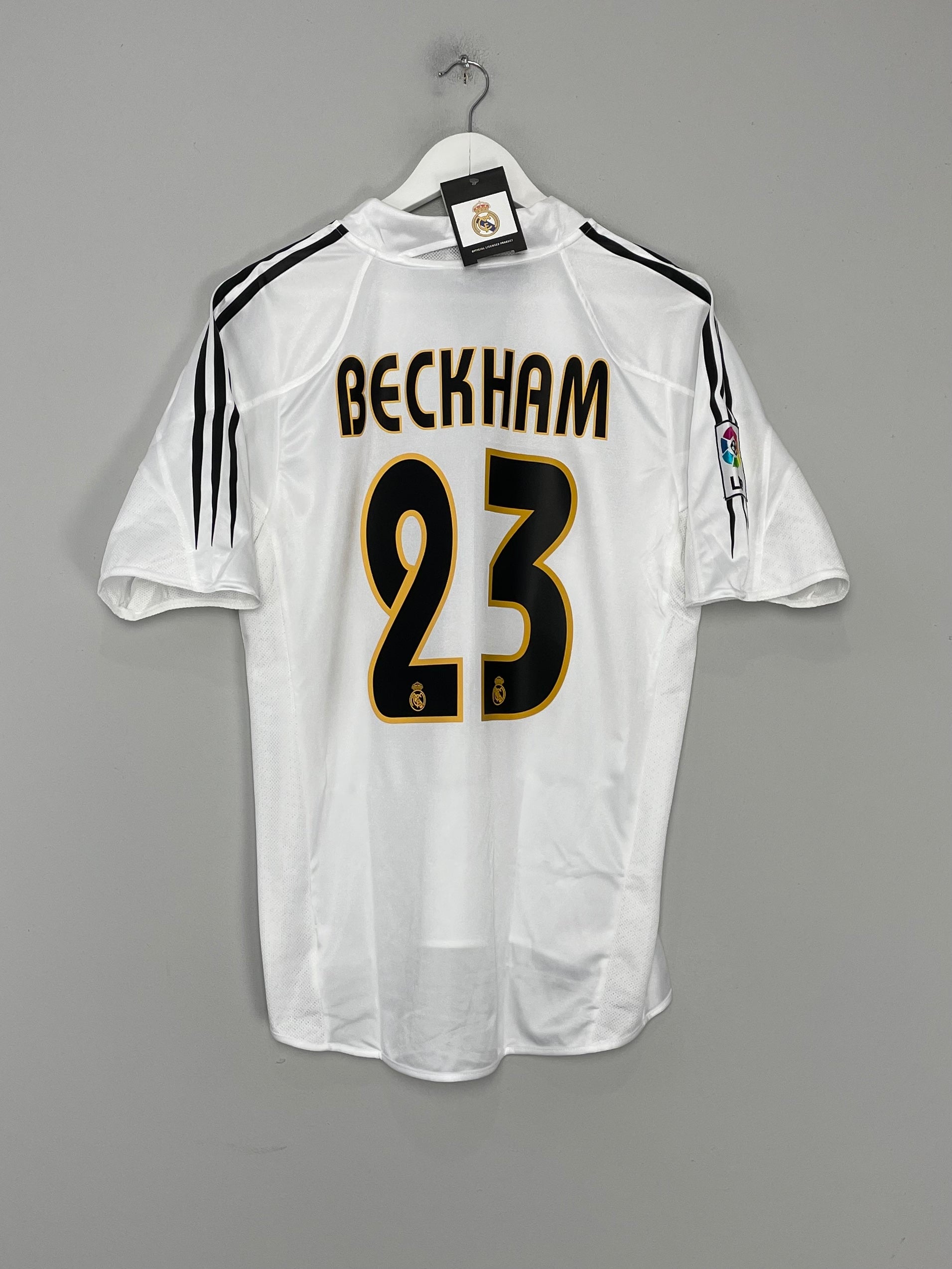 2004/05 REAL MADRID BECKHAM #23 *BNWT* HOME SHIRT (M) ADIDAS