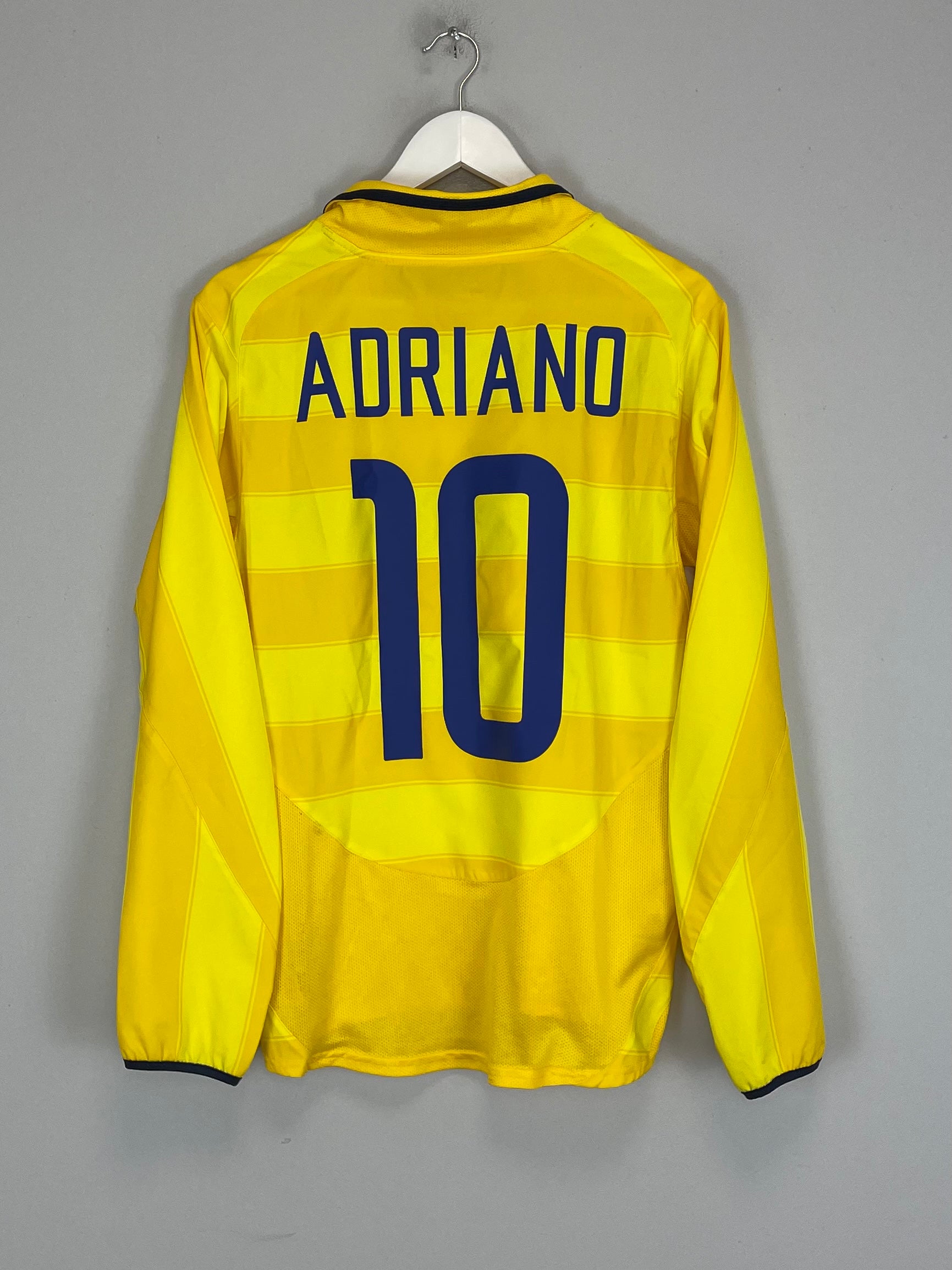 2003/04 INTER MILAN ADRIANO #10 L/S AWAY SHIRT (S) NIKE