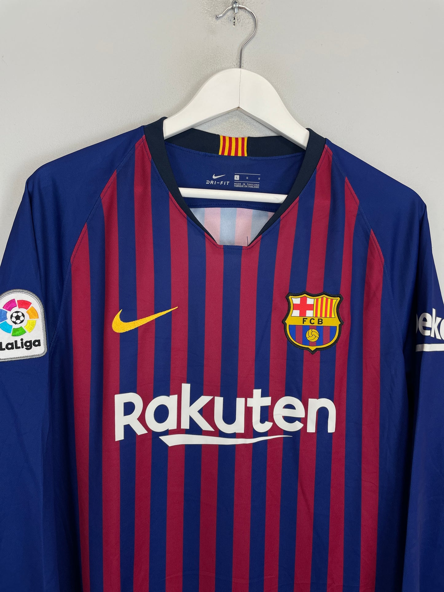 2018/19 BARCELONA MESSI #10 *BNWT* L/S HOME SHIRT (L) NIKE