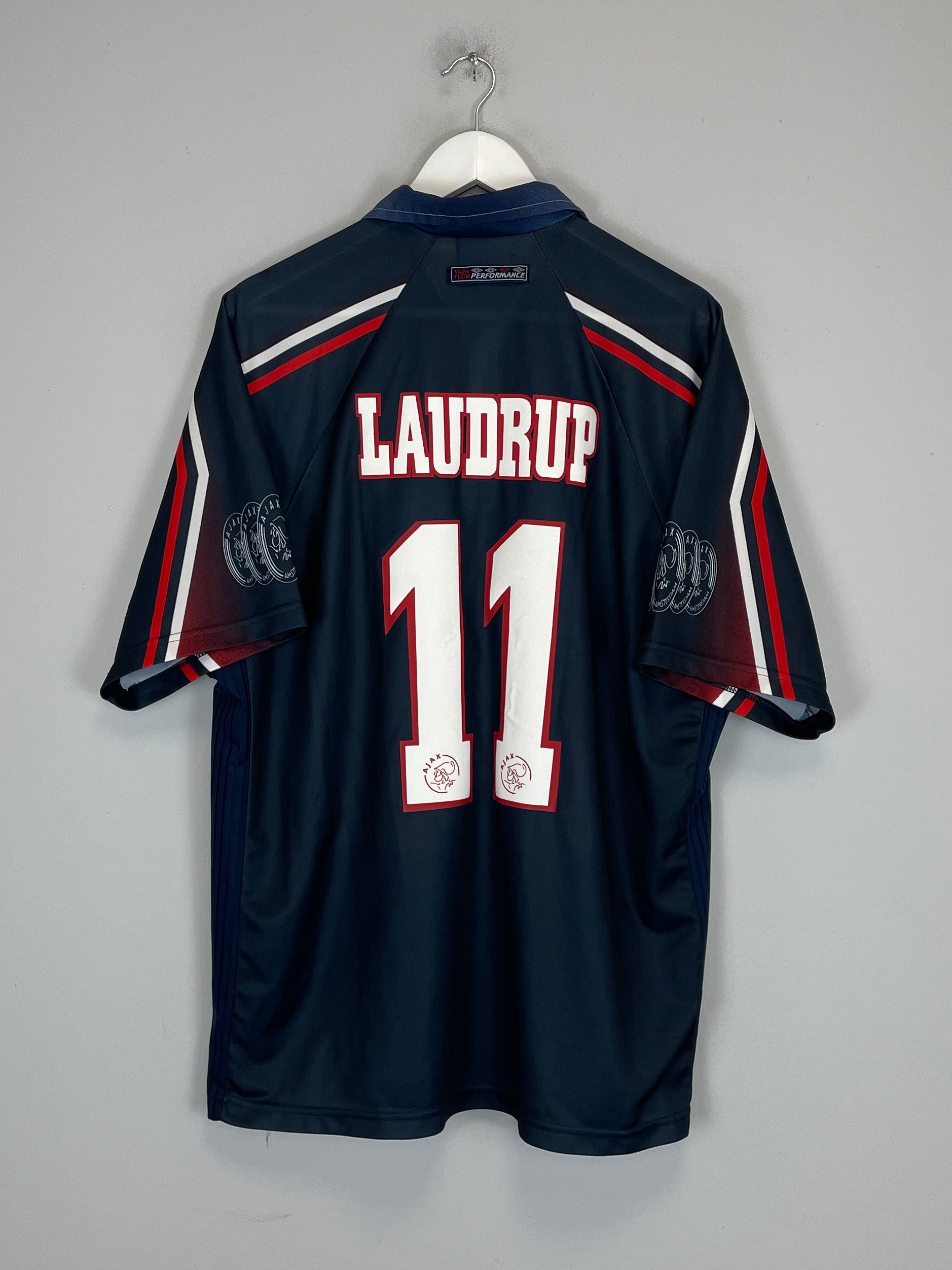 1997/98 AJAX LAUDRUP #11 AWAY SHIRT (XXL) UMBRO