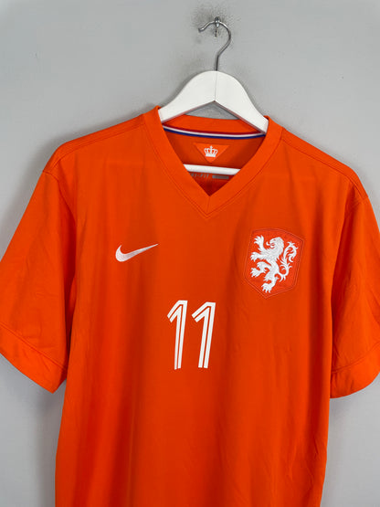 2014/15 NETHERLANDS ROBBEN #11 HOME SHIRT (XL) NIKE