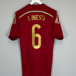 2013/15 SPAIN A.INIESTA #6 HOME SHIRT (S) ADIDAS