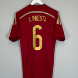 2013/15 SPAIN A.INIESTA #6 HOME SHIRT (S) ADIDAS