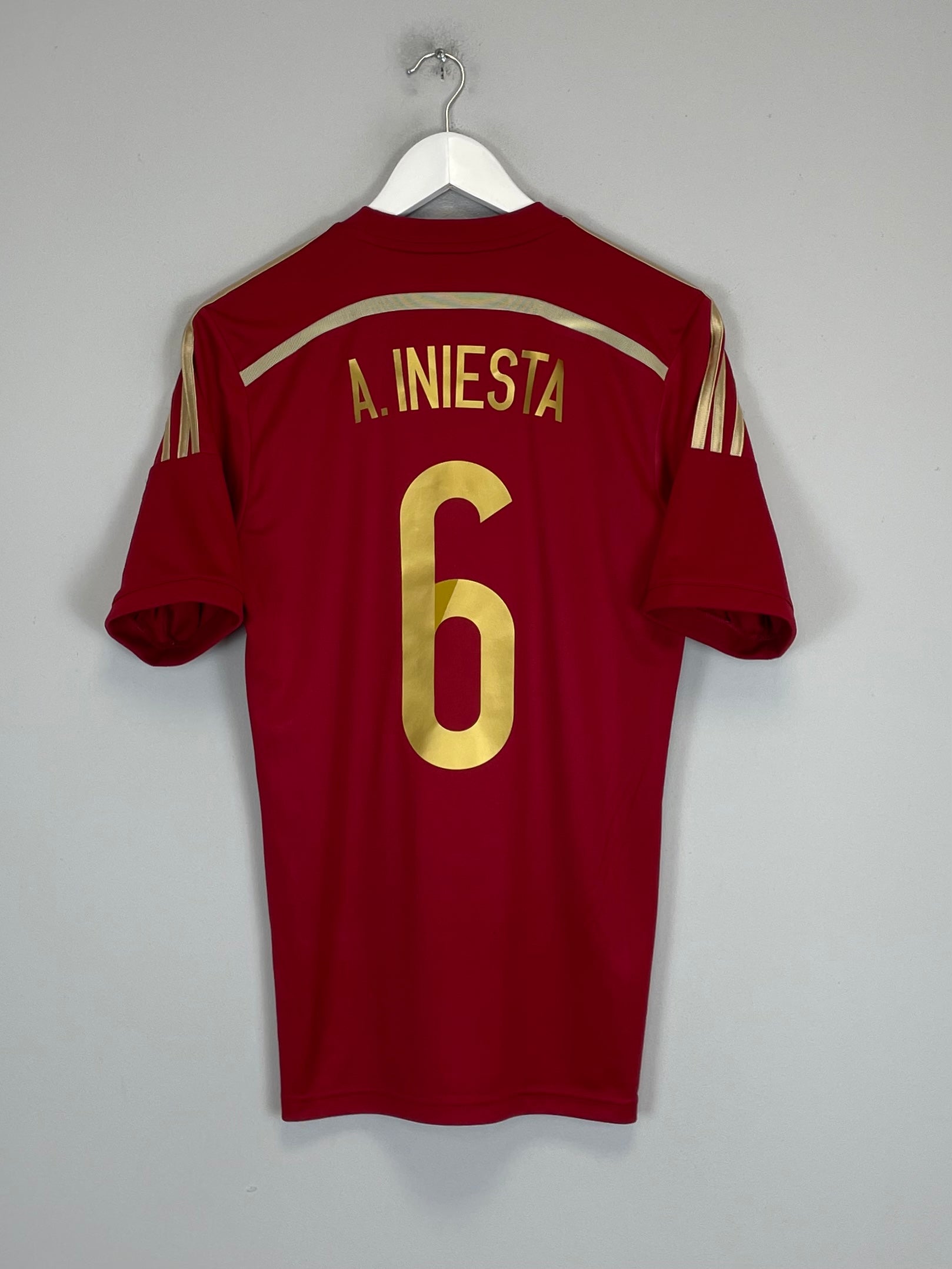 2013/15 SPAIN A.INIESTA #6 HOME SHIRT (S) ADIDAS