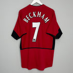 2002/04 MANCHESTER UNITED BECKHAM #7 HOME SHIRT (L) NIKE