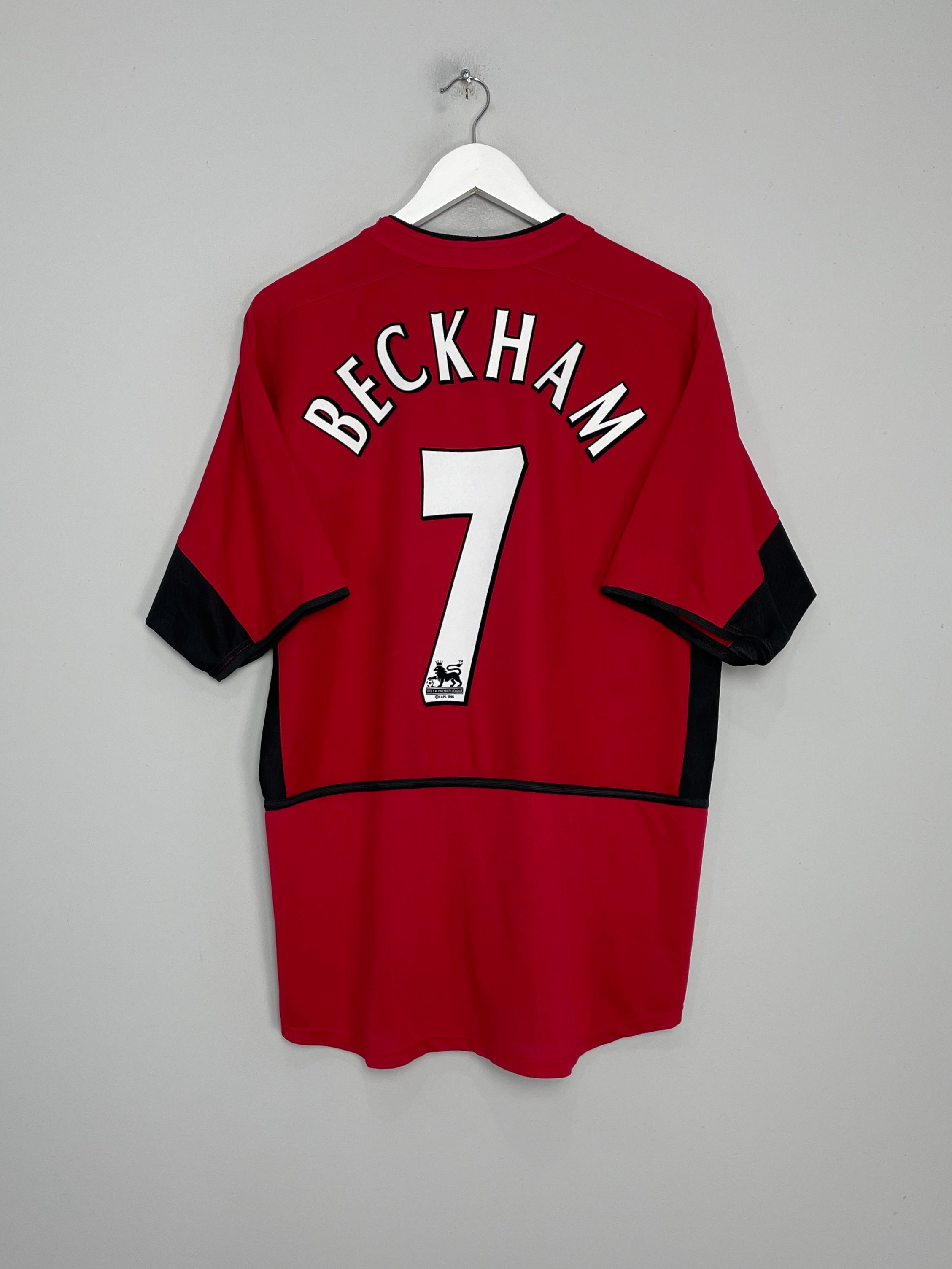 2002/04 MANCHESTER UNITED BECKHAM #7 HOME SHIRT (L) NIKE