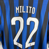 2011/12 INTER MILAN MILITO #22 HOME SHIRT (XL) NIKE