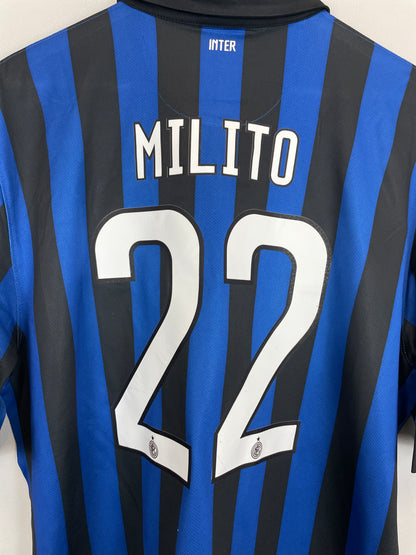 2011/12 INTER MILAN MILITO #22 HOME SHIRT (XL) NIKE