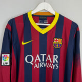 2013/14 BARCELONA MESSI #10 L/S HOME SHIRT (XL) NIKE