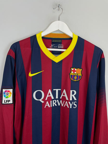 2013/14 BARCELONA MESSI #10 L/S HOME SHIRT (XL) NIKE