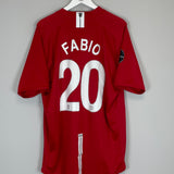 2007/09 MANCHESTER UNITED FABIO #20 HOME SHIRT (XXL) NIKE