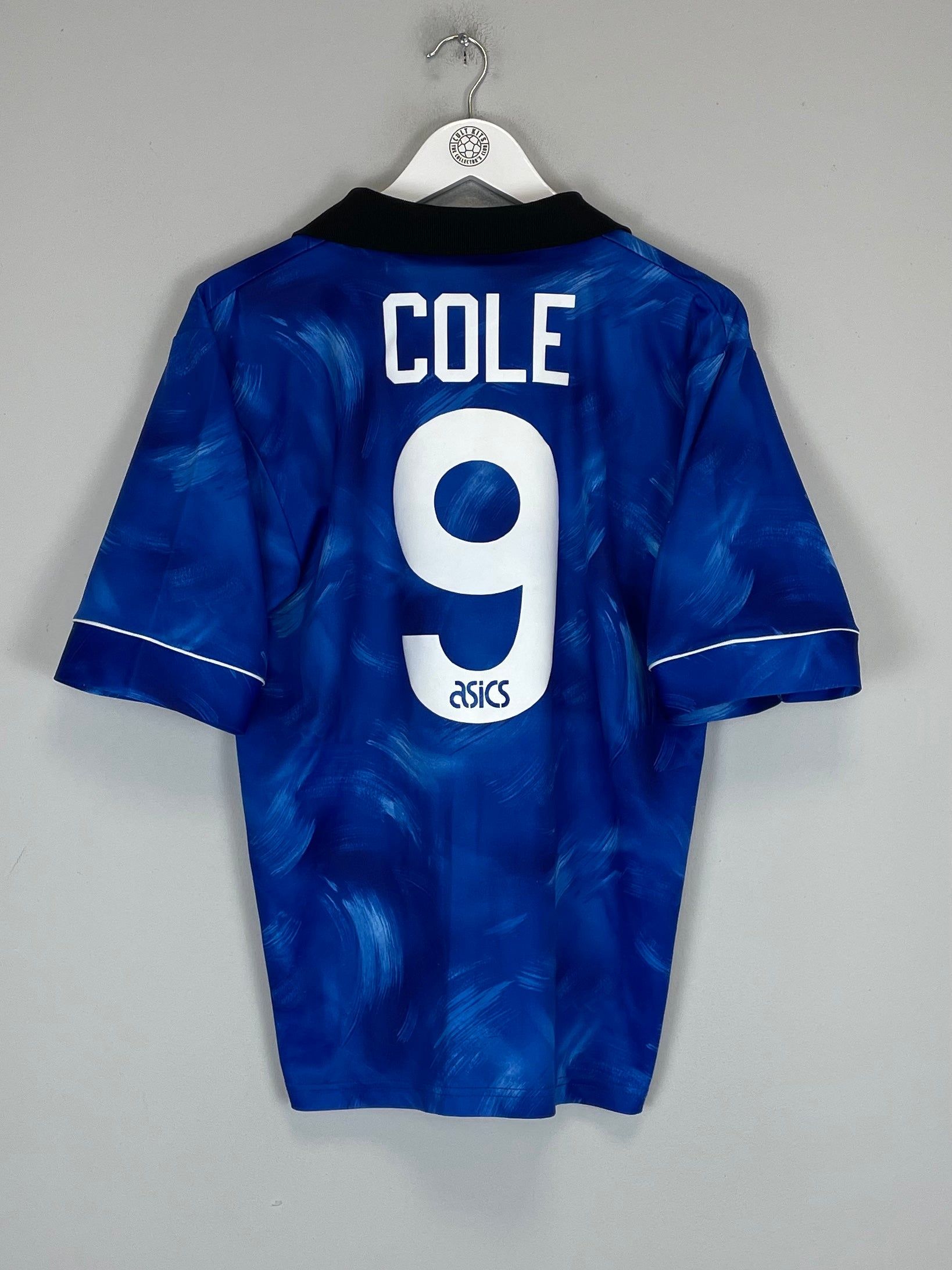 1993/95 NEWCASTLE UNITED COLE #9 AWAY SHIRT (M) ASICS