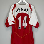 2004/05 ARSENAL HENRY #14 HOME SHIRT (XL) NIKE