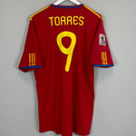 2010/11 SPAIN TORRES #9 HOME SHIRT (XL) ADIDAS