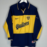 1998/00 BOCA JUNIORS L/S HOME SHIRT (M) NIKE