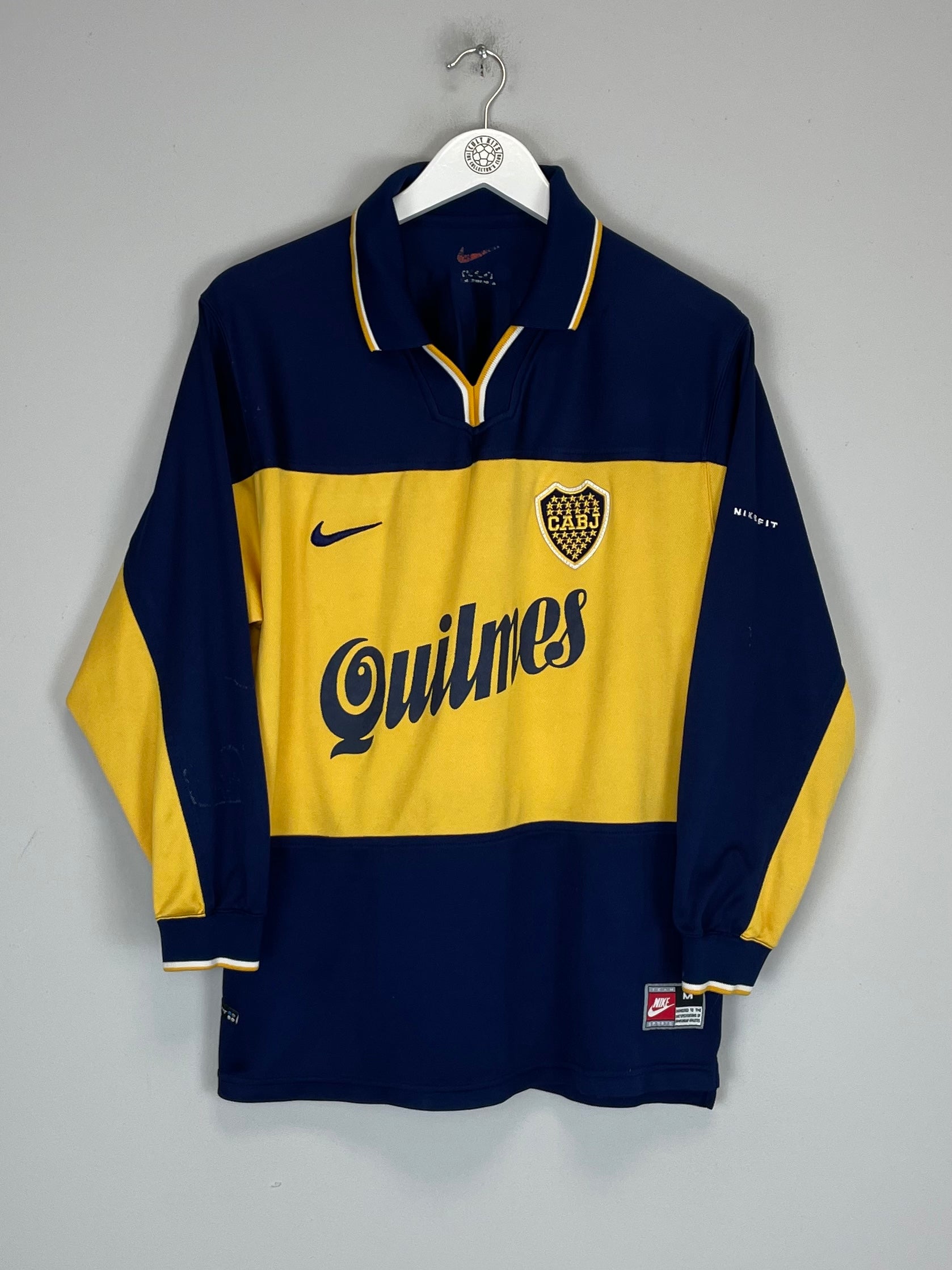 1998/00 BOCA JUNIORS L/S HOME SHIRT (M) NIKE