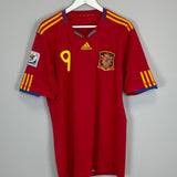 2010/11 SPAIN TORRES #9 HOME SHIRT (XL) ADIDAS