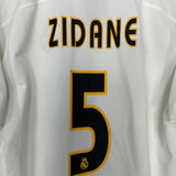 2003/04 REAL MADRID ZIDANE #5 HOME SHIRT (L) ADIDAS